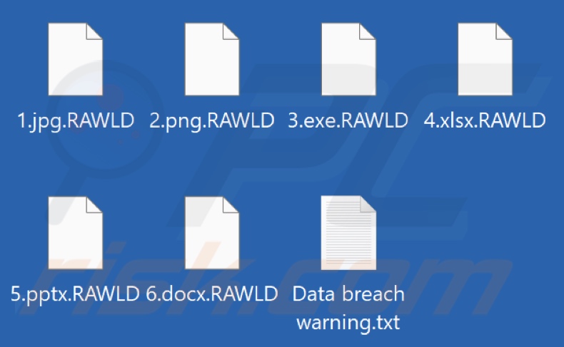 Pliki zaszyfrowane przez ransomware RA World (.RAWLD)