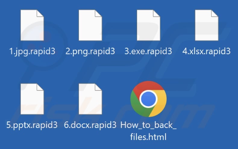 Pliki zaszyfrowane przez ransomware Rapid (rozszerzenie .rapid3)