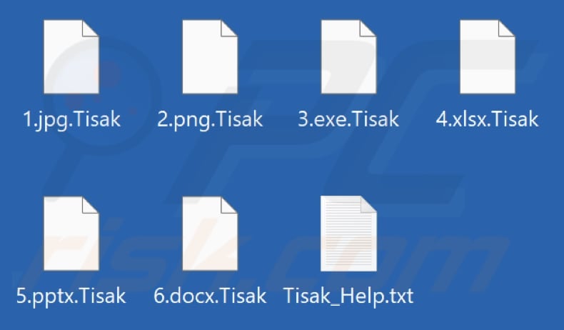 Pliki zaszyfrowane przez ransomware Tisak (rozszerzenie .Tisak)