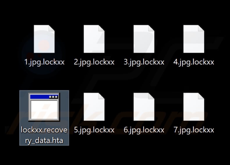 Pliki zaszyfrowane przez ransomware Lockxx (rozszerzenie .lockxx)
