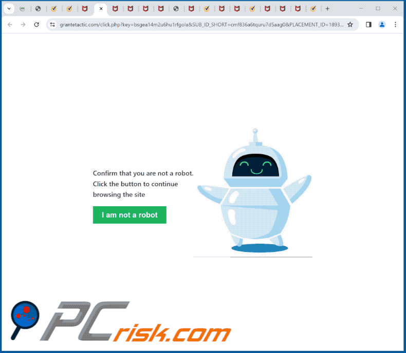 Wygląd oszustwa Malicious Site Has Downloaded Infected Files To Your PC (GIF)