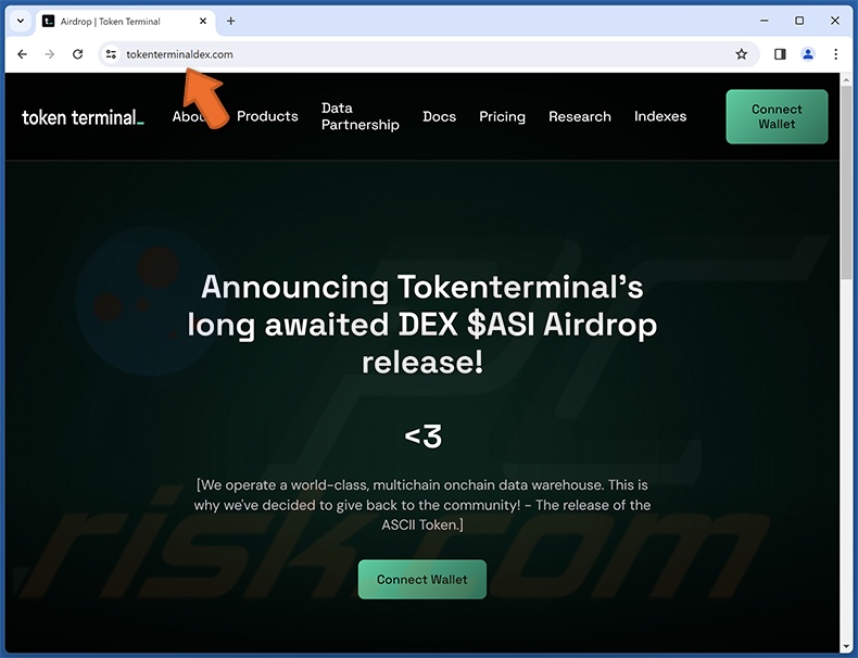 Oszustwo Token Terminal's Airdrop