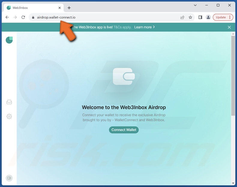 Oszustwo WalletConnect & Web3Inbox Airdrop