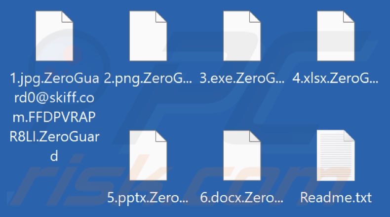 Pliki zaszyfrowane przez ransomware ZeroGuard (rozszerzenie .ZeroGuard)