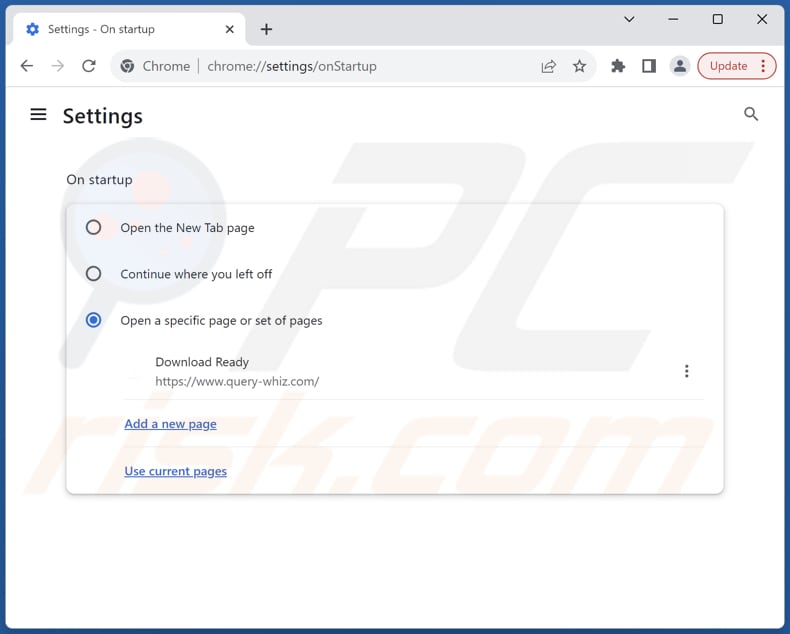 Usuwanie query-whiz.com ze strony głównej Google Chrome
