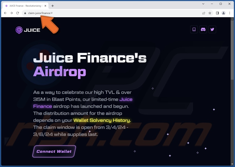 Oszustwo Juice Finance's Airdrop