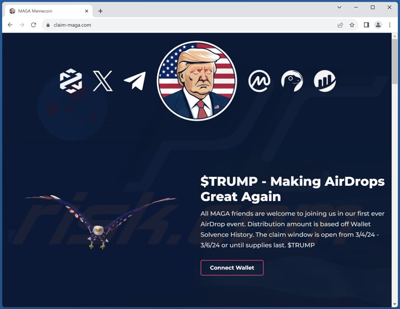 Oszustwo MAGA Airdrop