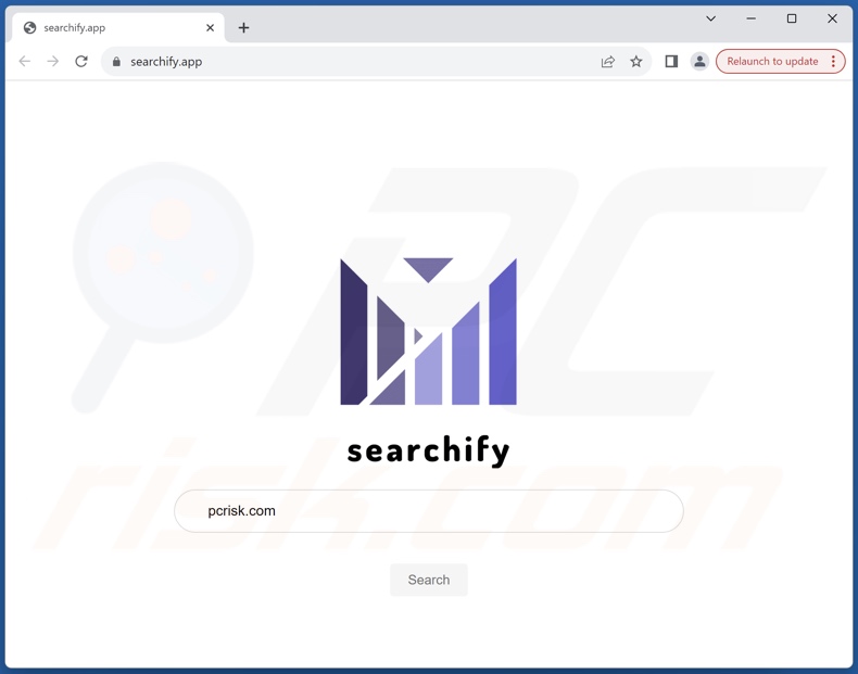 Fałszywa wyszukiwarka promowana przez PUA Searchify – searchify.app