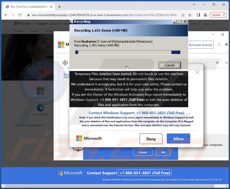 Oszustwo Temporary Files Deletion Have Started