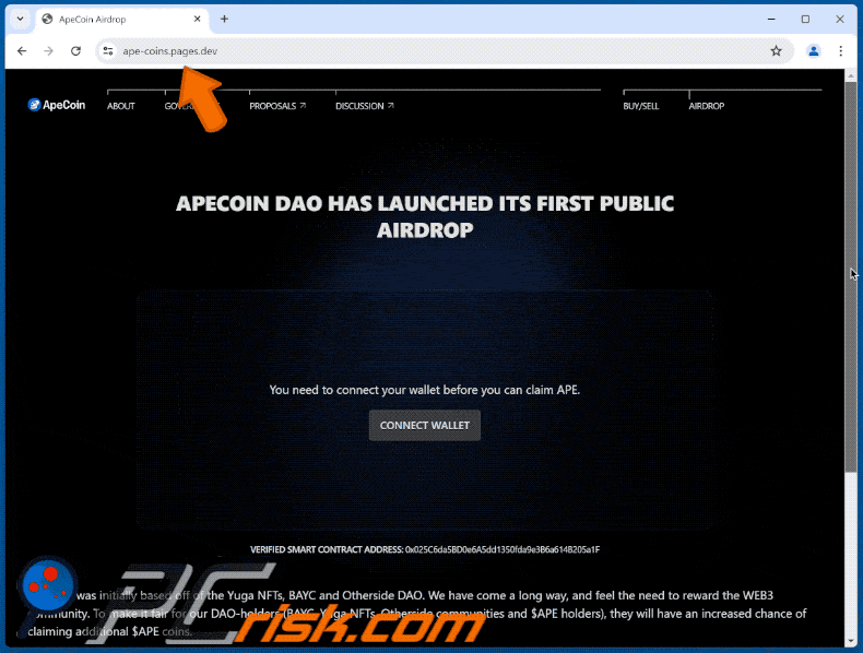 Pojawienie się oszustwa APECOIN Airdrop