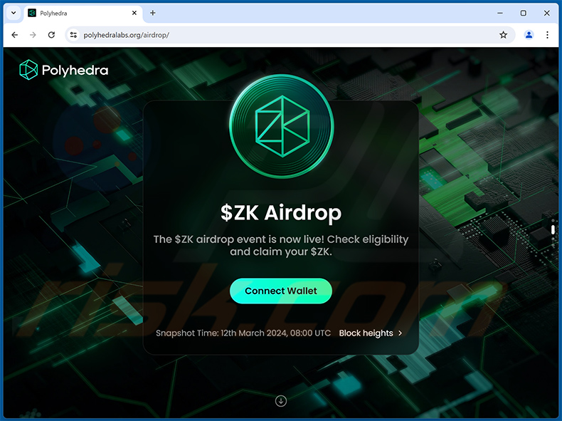 Polyhedra Network $ZK Airdrop strona internetowa odwadniacza - polyhedralabs[.]org