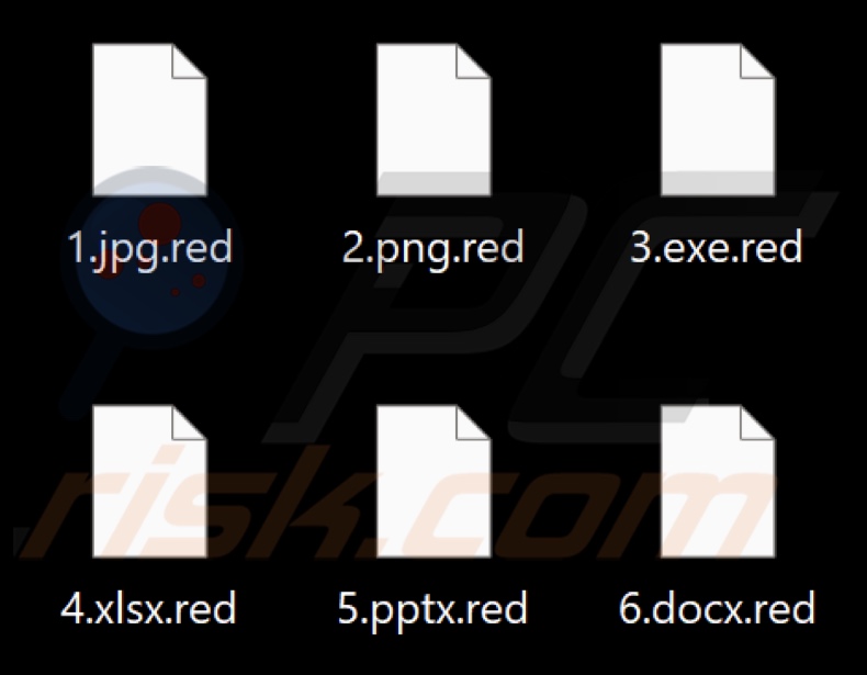 Pliki zaszyfrowane przez GhosHacker ransomware (rozszerzenie .red)
