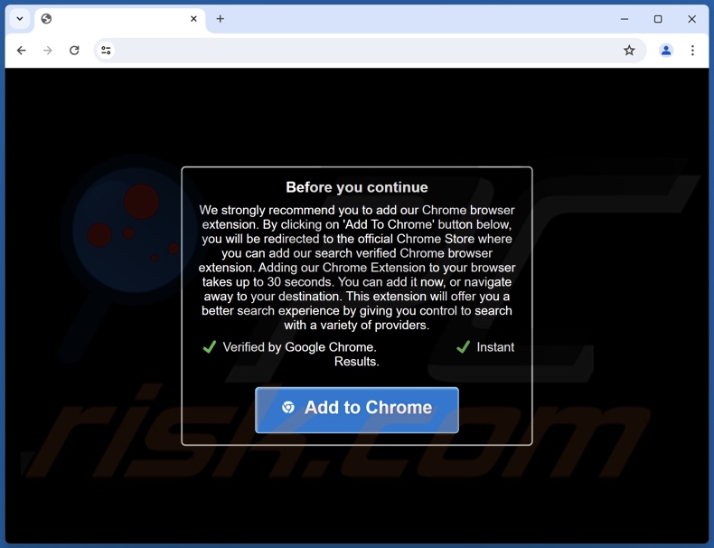 Zwodnicza strona internetowa wykorzystywana do promowania porywacza przeglądarki Quest-Finder