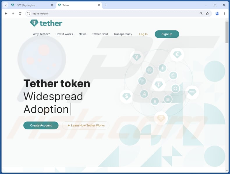 USDT NFT Airdrop prawdziwa strona internetowa tether.to