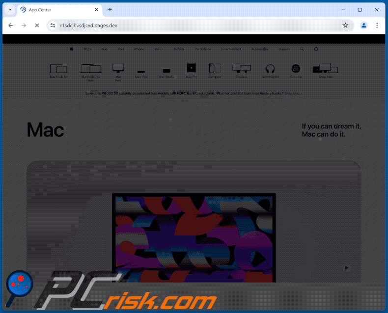 Access To This Apple Device Has Been Blocked Wygląd oszustwa POP-UP