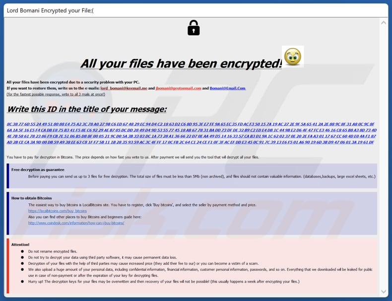 Lord Bomani ransomware okup (Read Me!.hTa)