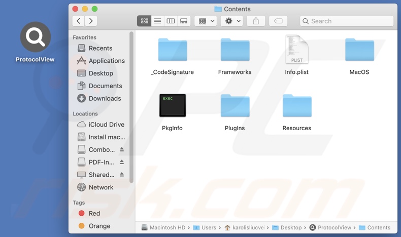 Folder instalacyjny adware ProtocolView