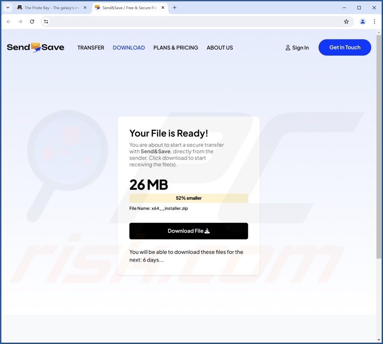 Zwodnicza strona internetowa wykorzystywana do promowania PubQuo PUA