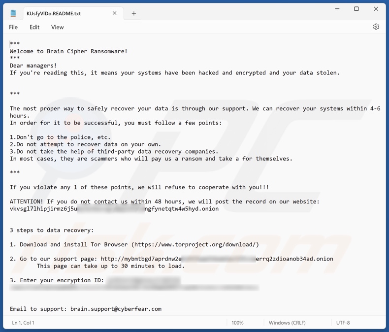Brain Cipher ransomware nota okupu ([losowy_string].README.txt)