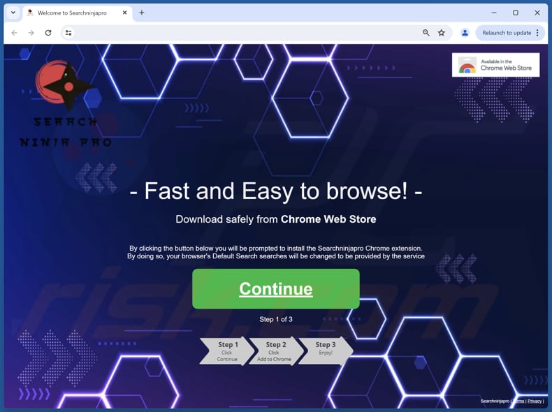 Strona internetowa używana do promowania porywacza przeglądarki Searchninjapro