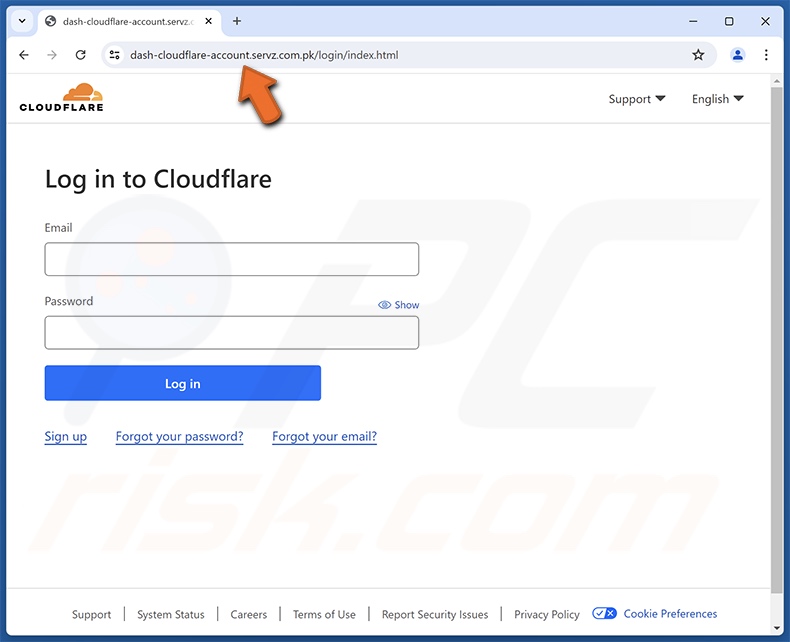 Cloudflare - Important Account Update oszukańcza wiadomość e-mail promowała witrynę phishingową