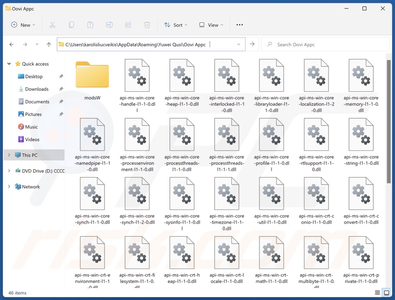 Oovi Appc niechciany folder instalacji aplikacji