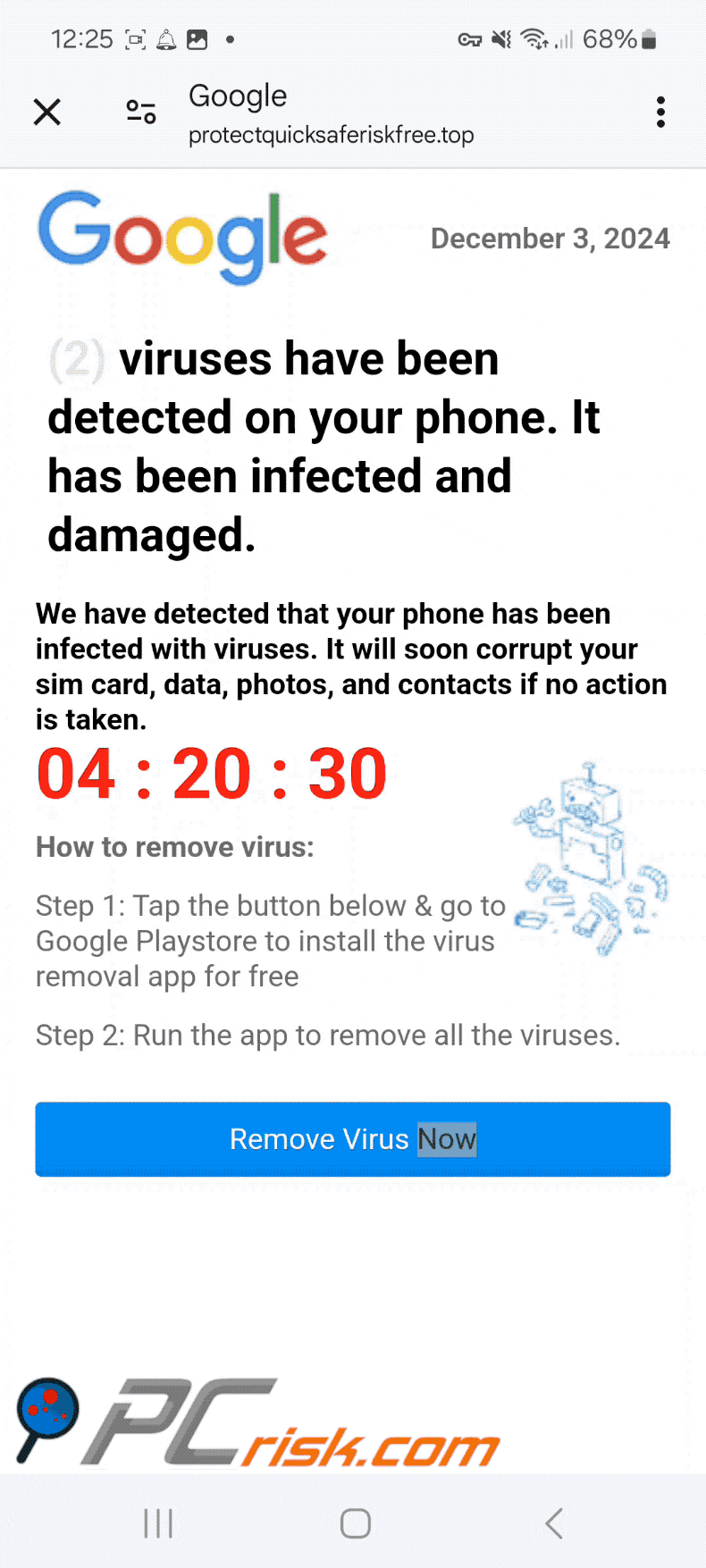 Na telefonie wykryto oszustwo związane z wirusami