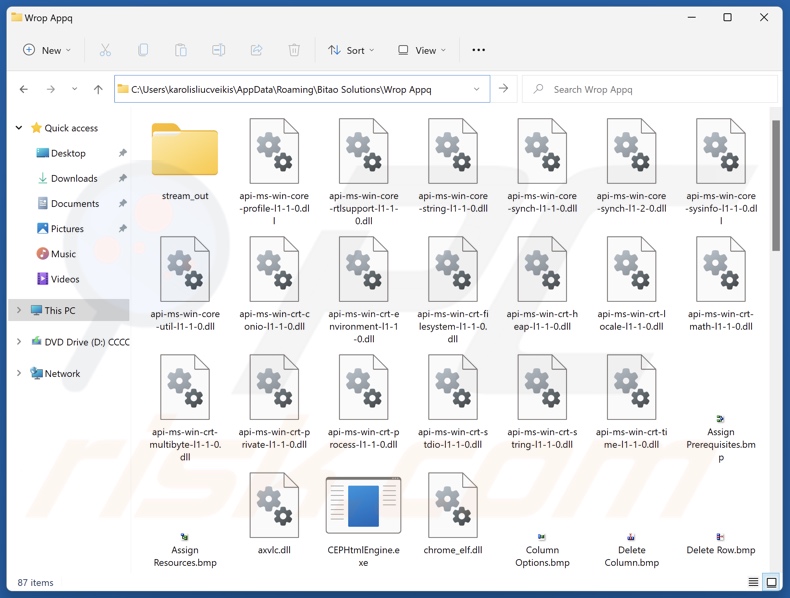 Wrop Appq niechciany folder instalacji aplikacji