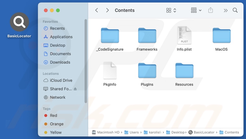 BasicLocator adware folder instalacyjny