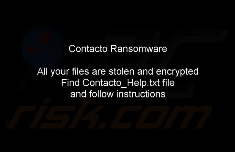 Contacto ransomware tapeta
