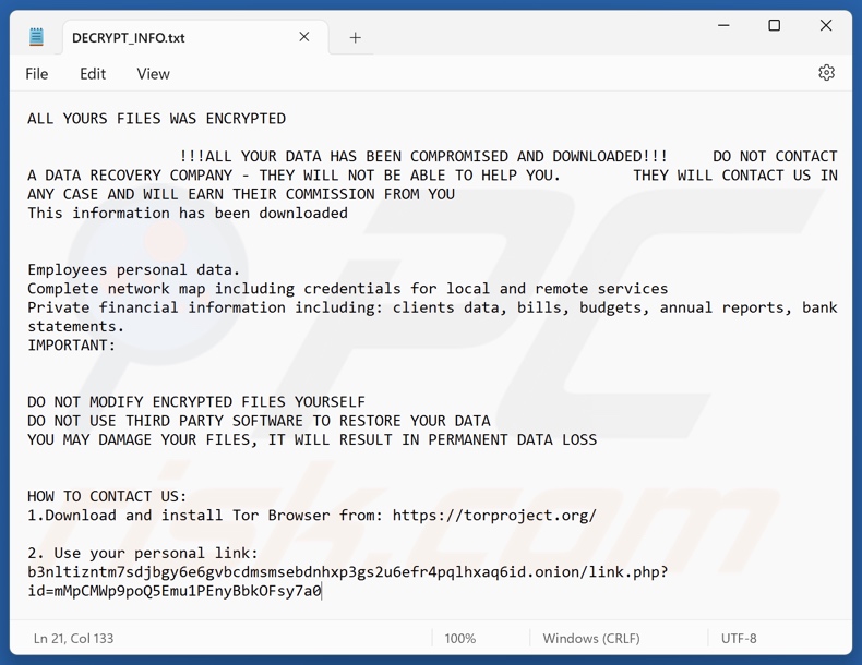 CmbLabs ransomware plik tekstowy (DECRYPT_INFO.txt)
