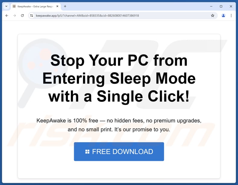 Keep Awake Niechciany promotor aplikacji 2