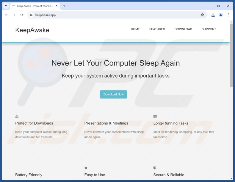 Keep Awake Niechciany promotor aplikacji