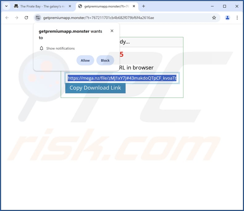 Strona internetowa używana do promowania Koaiw App PUA