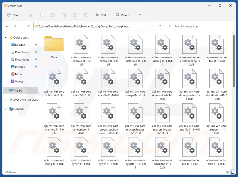Utoaqk App niechciany folder instalacji aplikacji