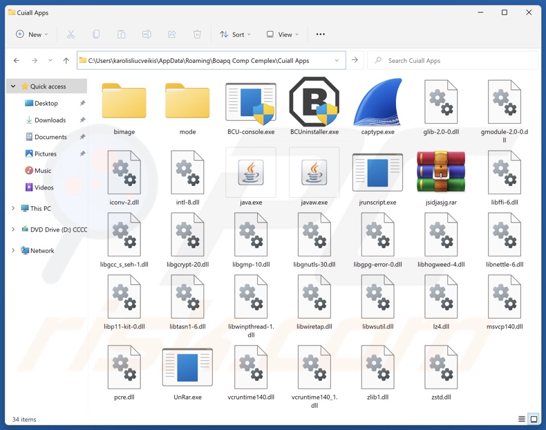 Cuiall Apps niepożądany folder instalacji aplikacji