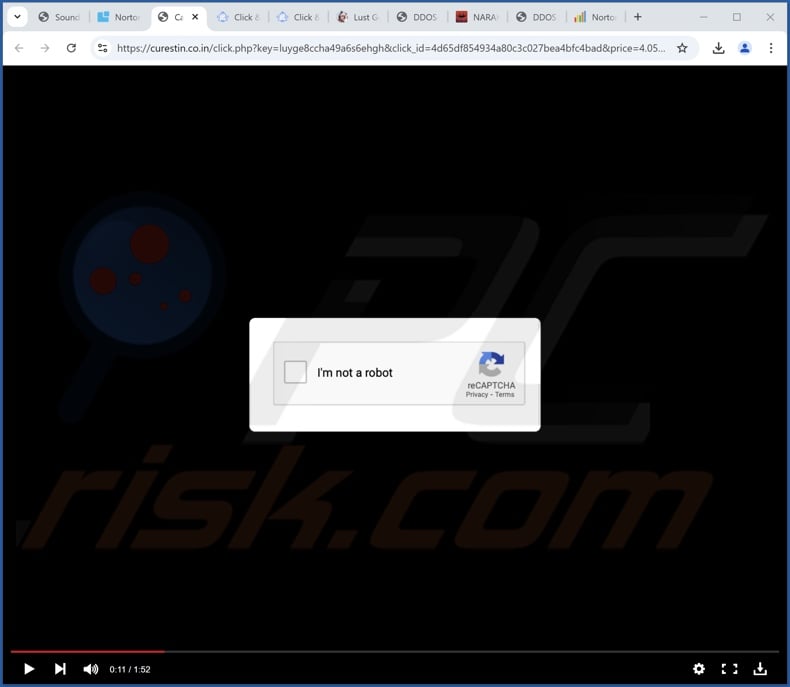 curestin.co[.]in pop-up przekierowania