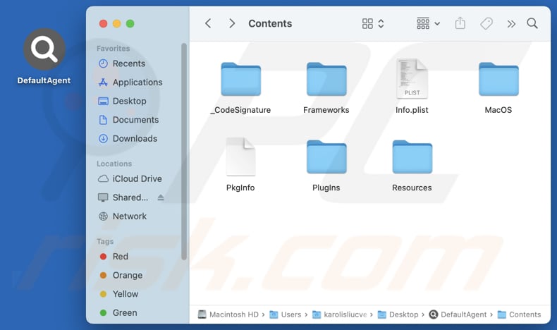 Folder instalacyjny adware DefaultAgent