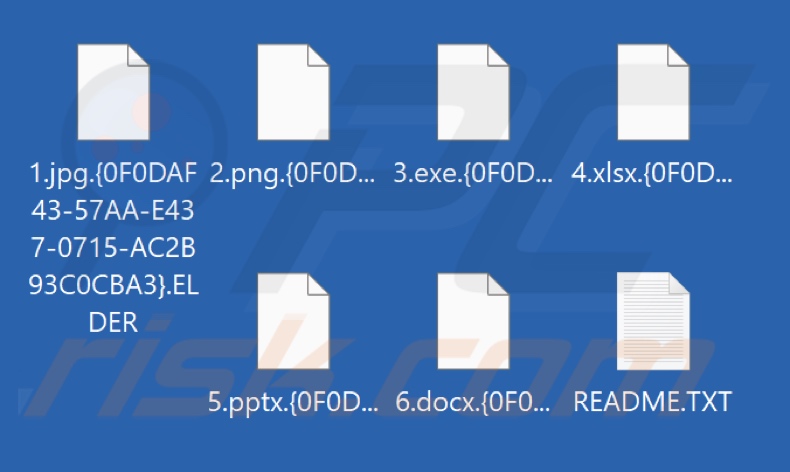 Pliki zaszyfrowane przez ransomware ELDER (Beast) (.{random_string}.ELDER extension)