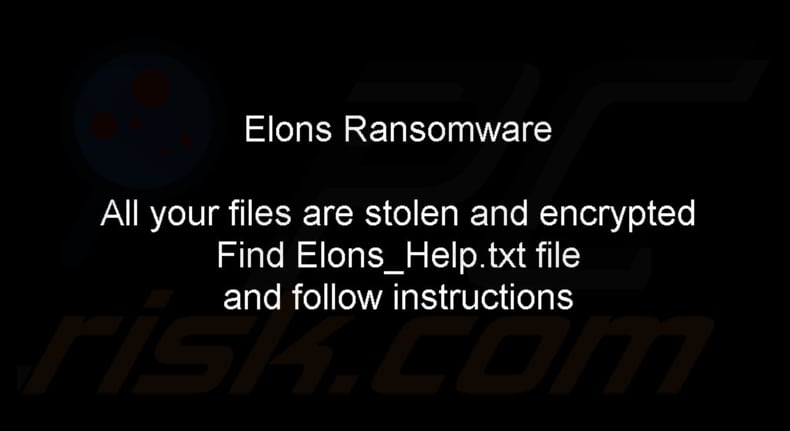 Elons ransomware tapeta
