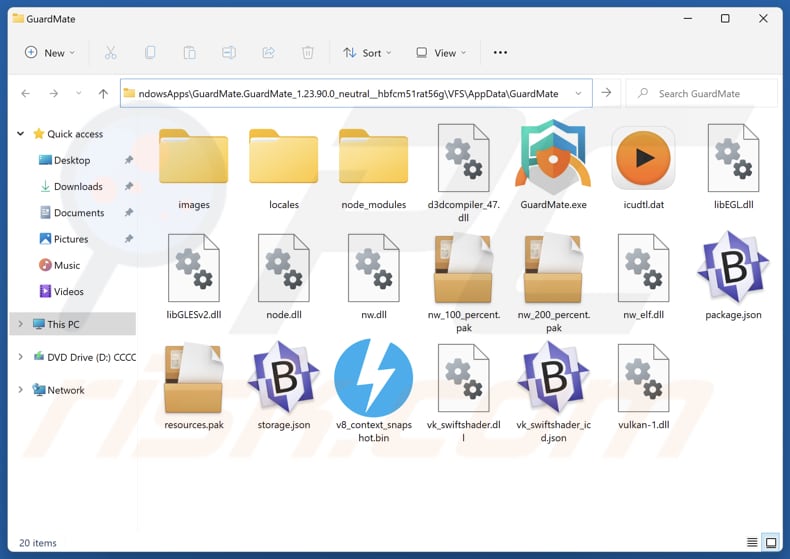 GuardMate folder instalacyjny potencjalnie niechcianej aplikacji