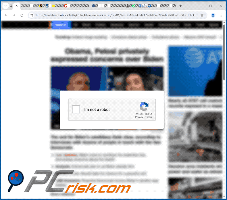 highlevelnetwork.co[.]in wygląd strony internetowej (GIF)