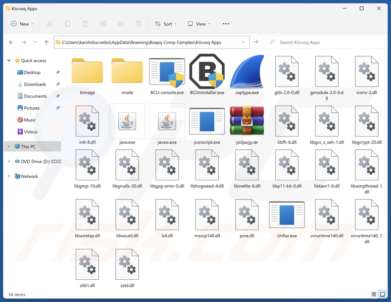 Kiicvoq Apps niechciany folder instalacji aplikacji