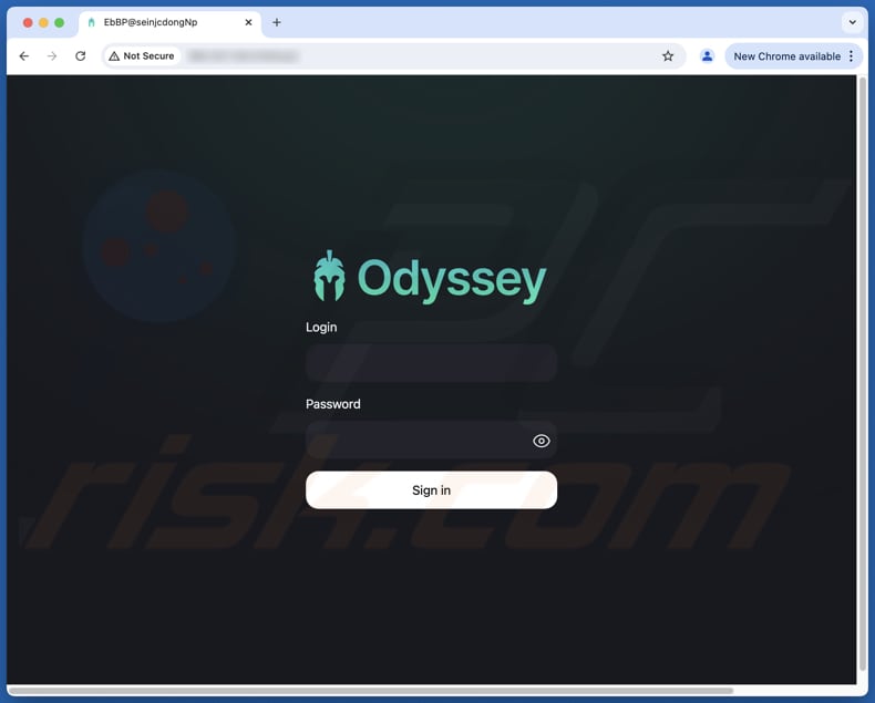 Odyssey logowanie do panelu administracyjnego stealer