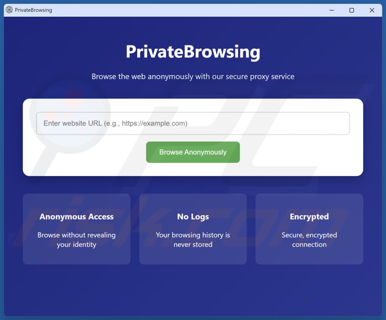 PrivateBrowsing niechciana aplikacja