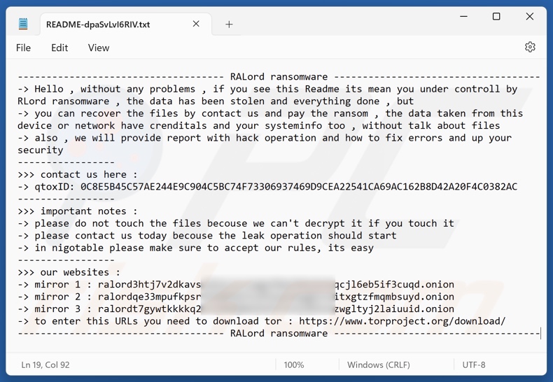 RALord ransomware okup (README-[random_string].txt)