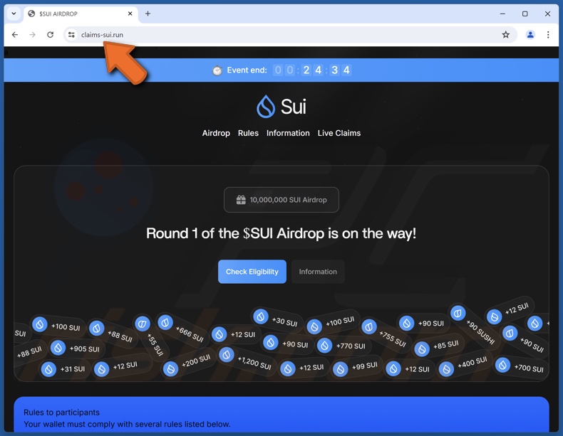 $SUI Airdrop oszustwo