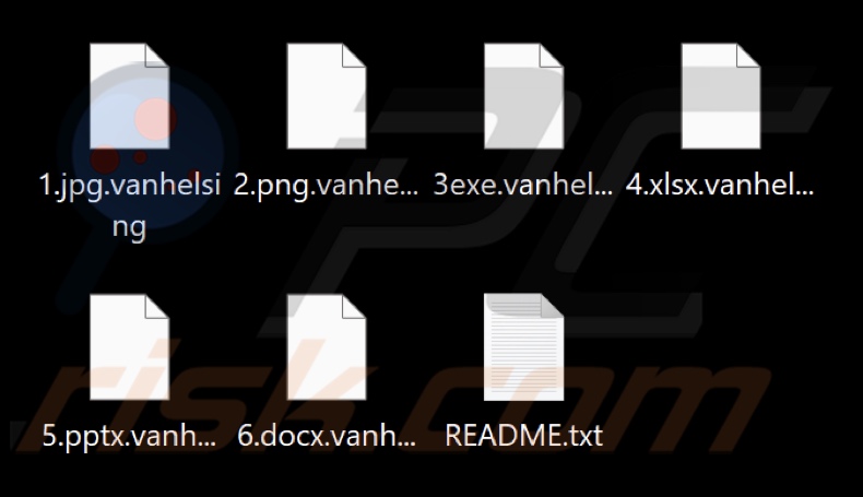 Pliki zaszyfrowane przez VanHelsing ransomware (.vanhelsing extension)