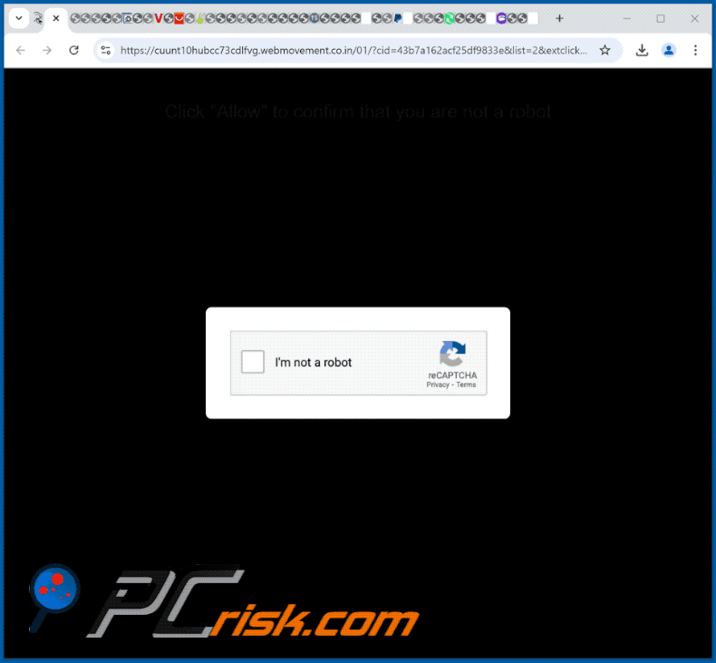 webmovement.co[.]in wygląd strony internetowej (GIF)