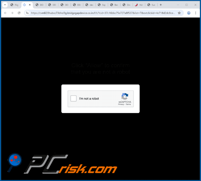 bridgegapdevice.co[.]in wygląd strony internetowej (GIF)